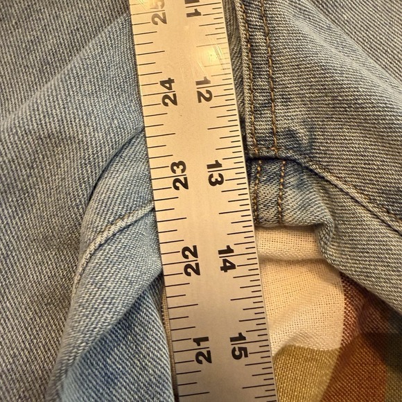 Oliver Logan Thompson Wide Leg Jeans Light Wash Blue Pleated High Rise 26 NEW - Picture 11 of 13